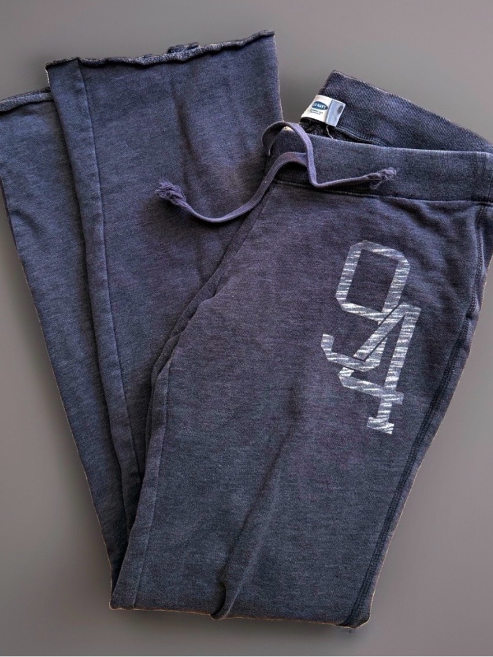Old Navy Women’s Sweatpants XS Gray Drawstring Logo Cotton VTG Casual lounge